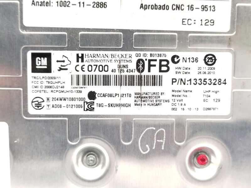 Modulo Electronico 13353284  - Opel Zafira Tourer C (p12) 2.0 Cdti (75) 5