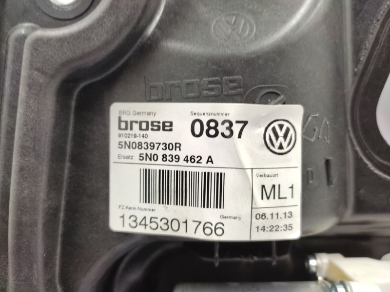 Elevalunas Trasero Derecho 5n0839462a  - Volkswagen Tiguan (5n2) Advance Bluemotion 3