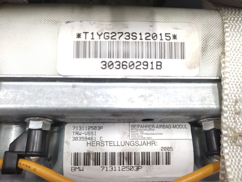 Airbag Delantero Derecho 713112503p 72127131125  - Bmw X5 (e53) 3.0d 3