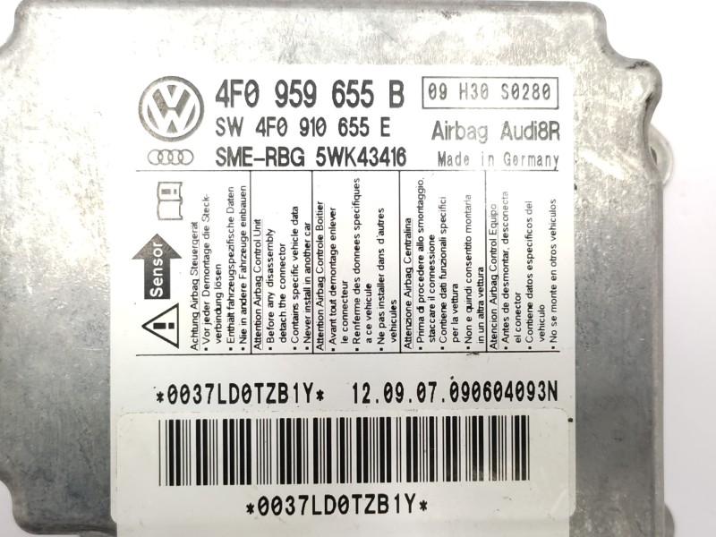 Centralita Airbag 4f0959655b 4f0910655e  - Audi A6 Berlina (4f2) 2.0 Tdi 4