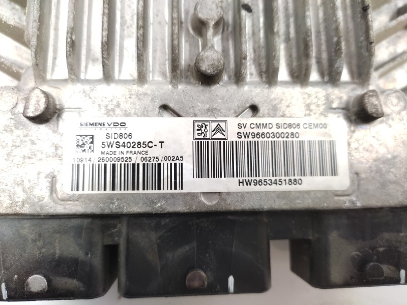 Centralita Motor Uce 9660300280 5ws40285ct  - Citroën C3 1.4 Hdi 5