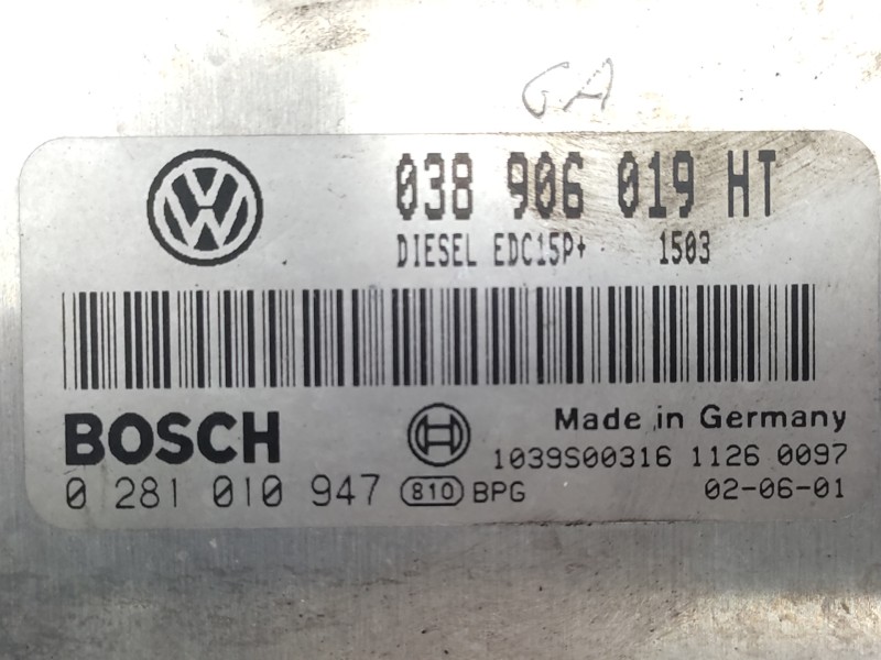 Centralita Motor Uce 038906019ht 0281010947  - Seat Ibiza (6l1) Stella 4