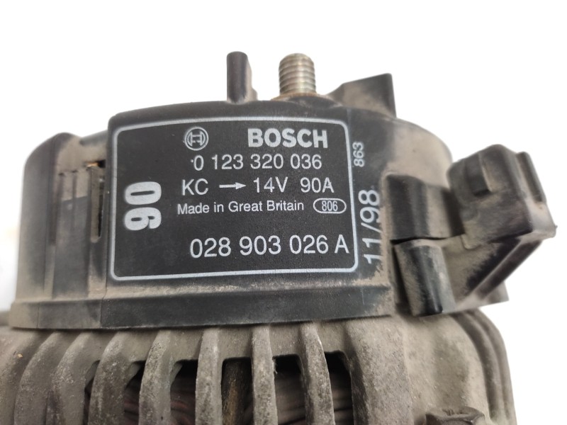Alternador 028903026a 0123320036  - Volkswagen Polo Berlina (6n1) 1.9 Diesel 7