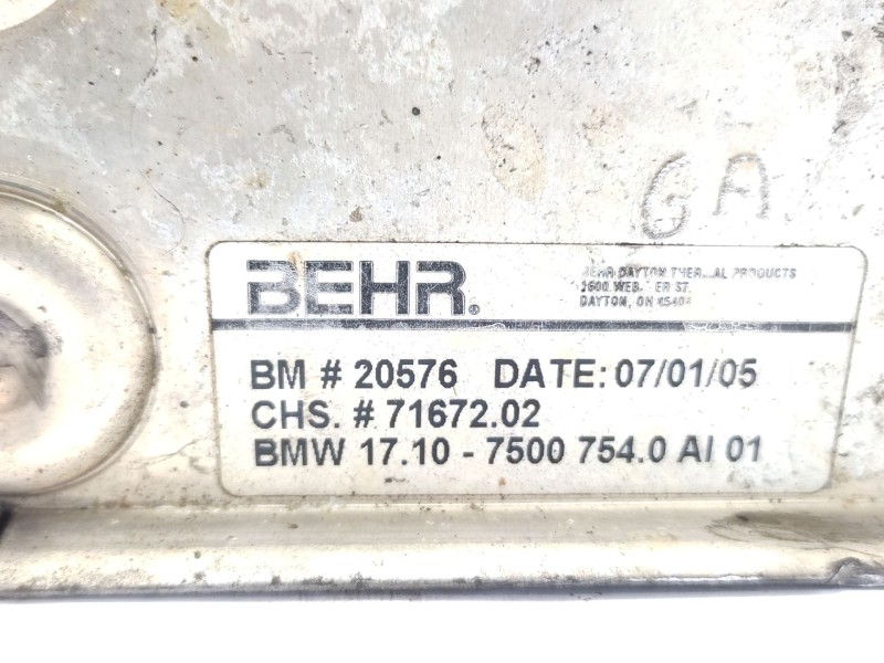 Enfriador Aceite Motor 17107500754  - Bmw X5 (e53) 3.0 D 3