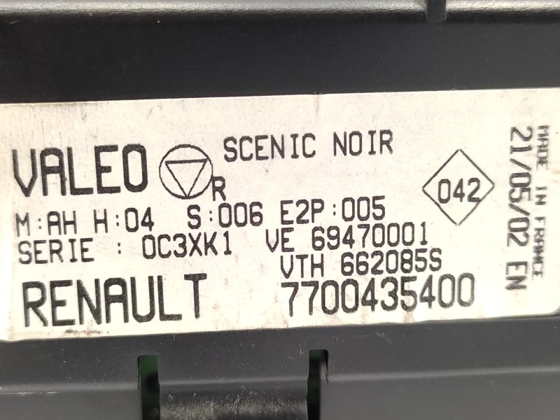 Mando Climatizador 7700435400  - Renault Scenic (ja..) 2.0 16v Cat (f4r) 5