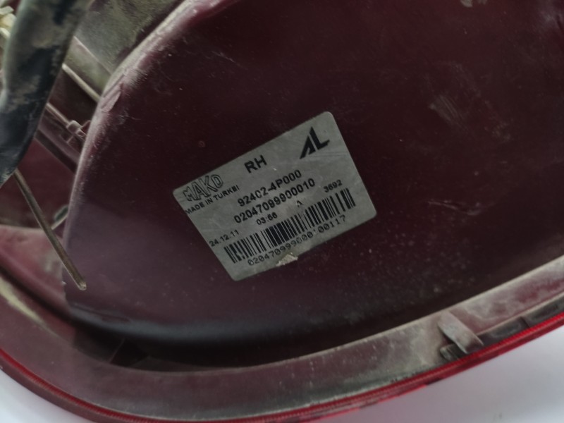 Piloto Trasero Derecho 924024p000  - Hyundai I20 Classic 3