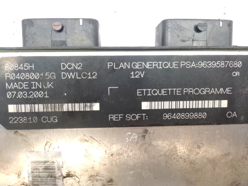 Centralita Motor Uce 9639587680 R04080015g - Peugeot 206 Berlina Xr 5