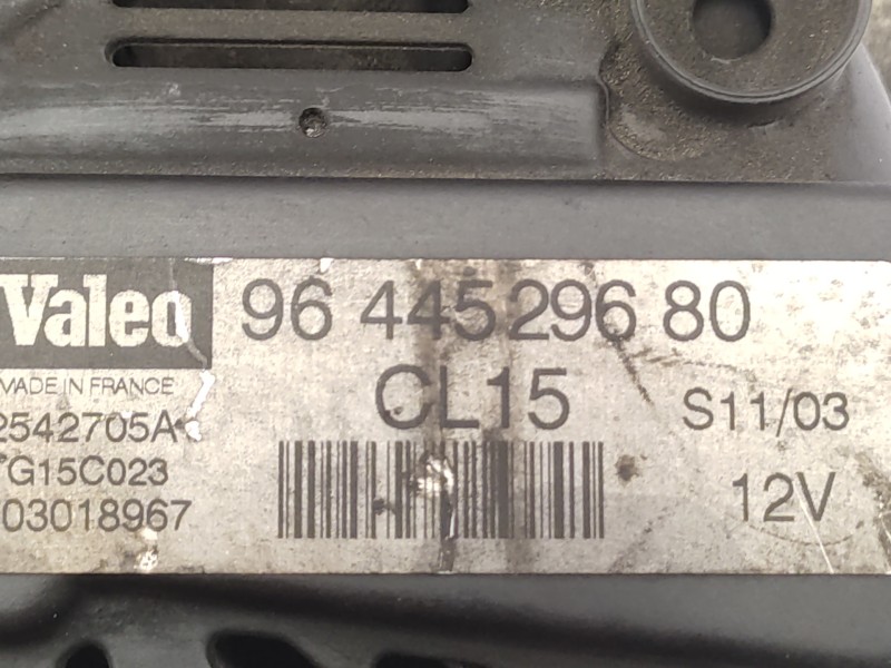 Alternador 9644529680 Tg15c023  - Peugeot 206 Berlina 1.4 Hdi 7