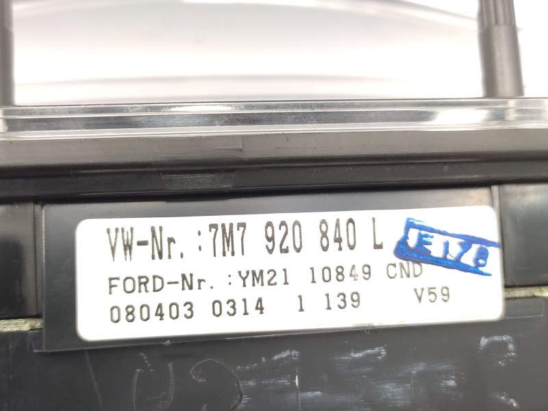 Cuadro Instrumentos 7m7920840l 7m7920800h  - Seat Alhambra (7v8, 7v9) 1.9 Tdi 7