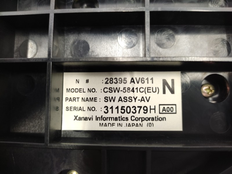 Mando Multifuncion 28395av611 Csw5841c  - Nissan Primera Berlina (p12) 1.8 16v Cat 4