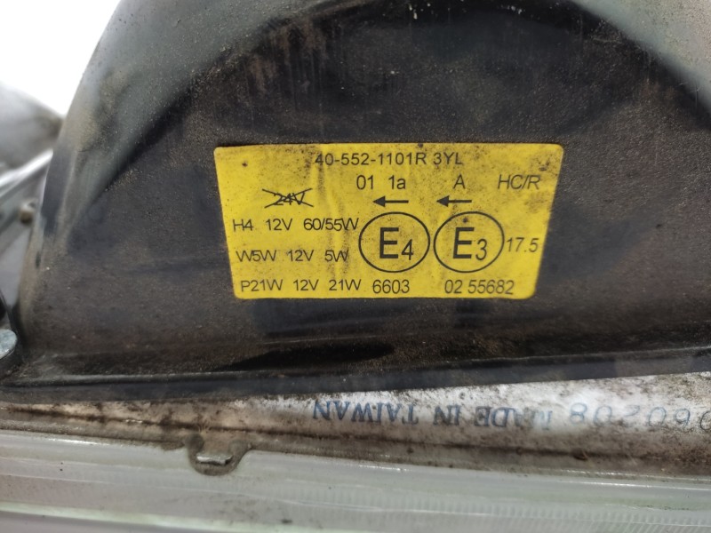 Recambio de faro derecho para citroën c15 referencia OEM IAM 405521101R  