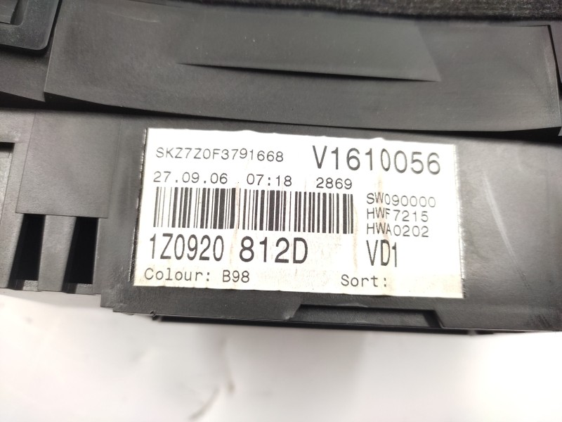 Cuadro Instrumentos 1z0920812d A2c53142836  - Skoda Octavia Berlina (1z3) 1.9 Tdi 5