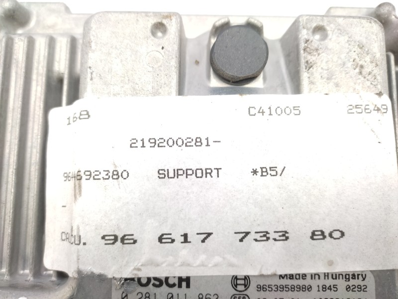 Centralita Motor Uce 9661773380 0281011863  - Citroën C4 Berlina Collection 3