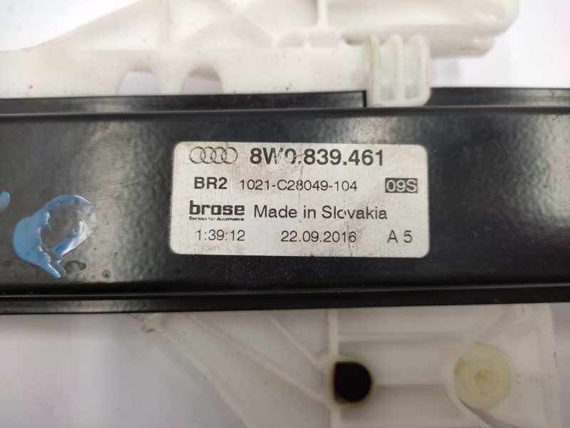 Elevalunas Trasero Izquierdo 8w0839461  - Audi A4 Berlina (8w2) 1.4 16v Tfsi 5