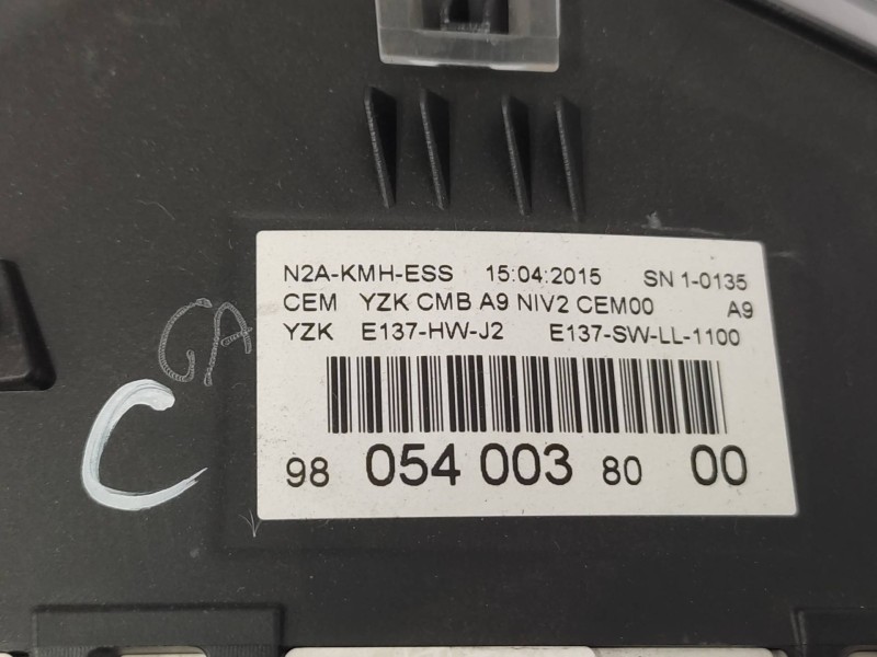 Cuadro Instrumentos 9805400380  - Peugeot 208 Style 6