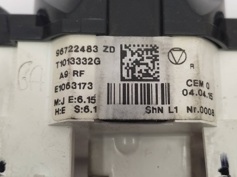 Mando Climatizador 96722483zd 9672248380  - Peugeot 208 Style 6