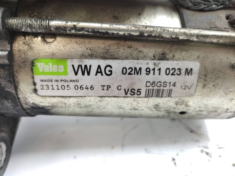 Recambio de motor arranque para audi a3 sportback (8p) 1.6 referencia OEM IAM 02M911023M D6GS14 02M911023G