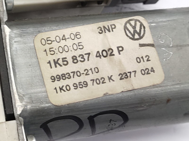 Elevalunas Delantero Derecho 1k5837462b  - Volkswagen Jetta (1k2) 2.0 Tdi 3