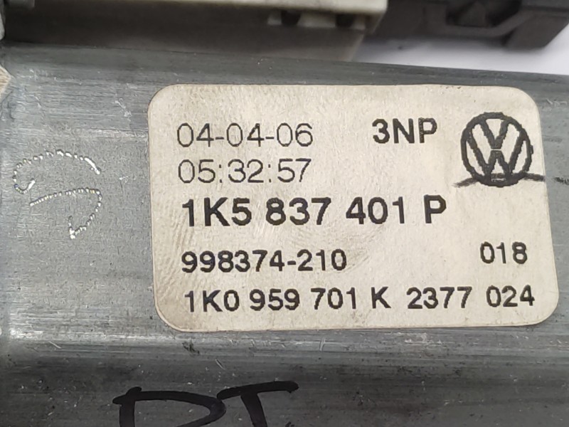 Elevalunas Delantero Izquierdo 1k5837461b  - Volkswagen Jetta (1k2) 2.0 Tdi 3