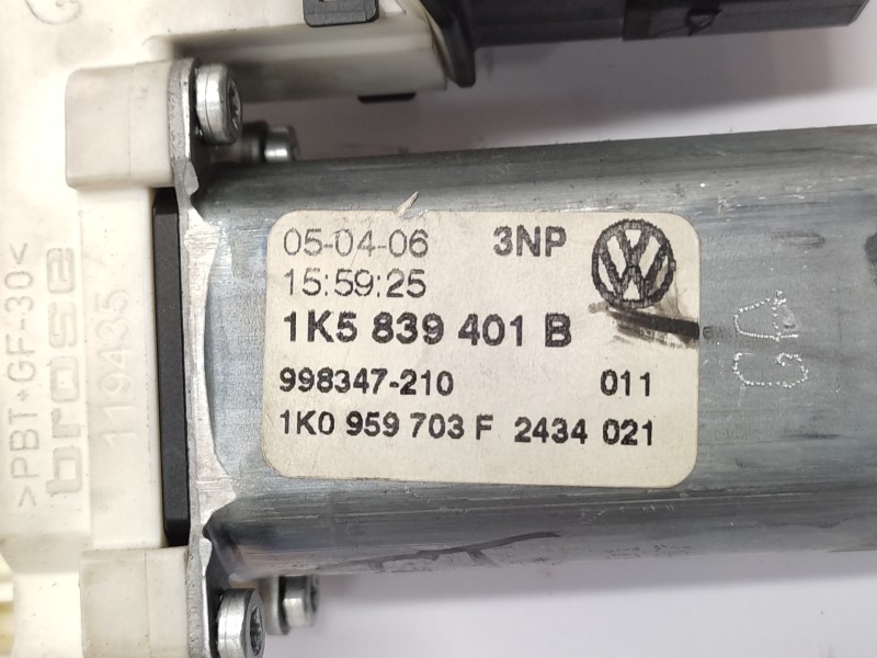 Elevalunas Trasero Izquierdo 1k5839401b  - Volkswagen Jetta (1k2) 2.0 Tdi 3
