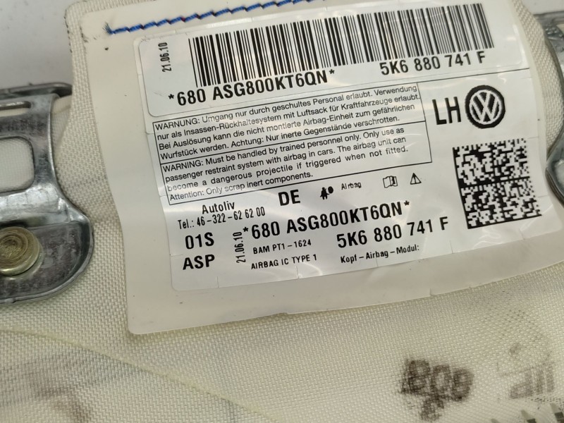 Kit Airbag 5n0880201f 5k0880204a  - Volkswagen Golf Vi (5k1) 1.6 Tdi 10