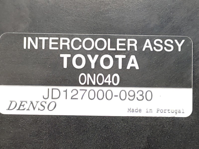 Intercooler 179000n030 1270000930  - Toyota Yaris 1.4 Turbodiesel Cat 2