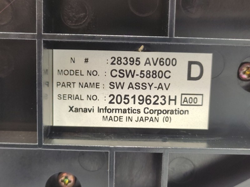 Mando Multifuncion 28395av600  - Nissan Primera Berlina (p12) Acenta 6