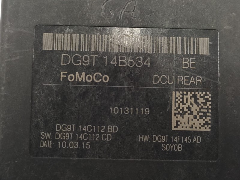 Modulo Electronico Dg9t14b534be 2146379  - Ford S-max 1.5 Ecoboost Cat 4