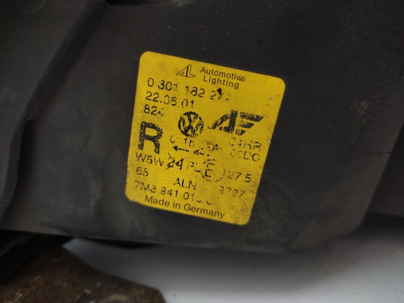 Faro Derecho 7m3941016  - Volkswagen Sharan (7m8) 1.8 20v Turbo 3