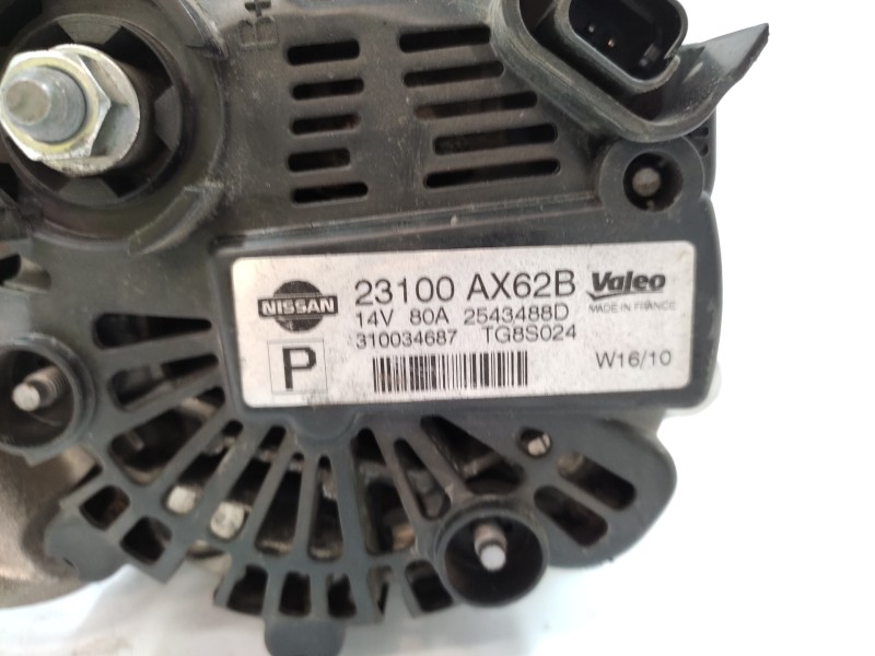 Alternador 23100ax62b 2543488d Tg8s024  - Nissan Micra (k12e) 1.2 Cat 6