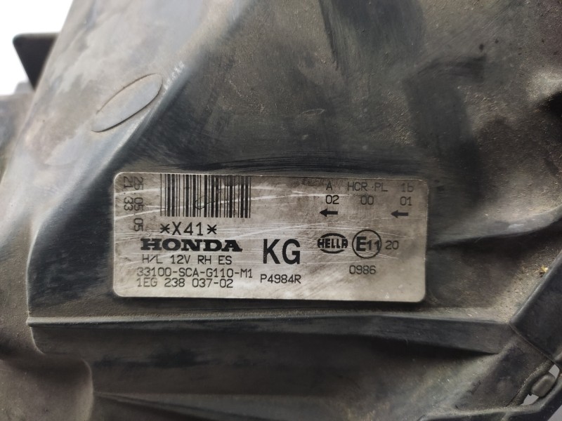 Faro Derecho 33100scag110 1eg23803702 33101scag11 - Honda Cr-v (rd8) Es 9