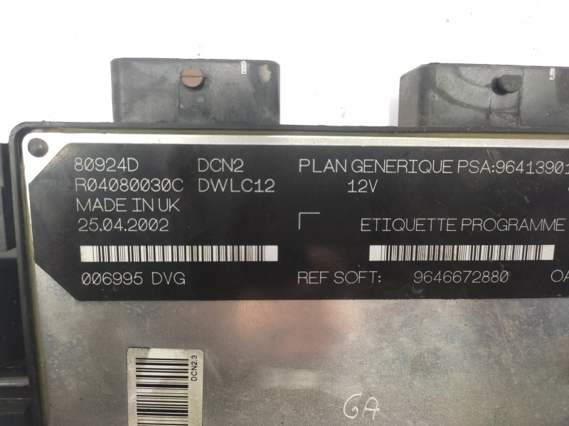 Centralita Motor Uce 9646672880 R04080030c - Peugeot 206 Berlina Xr 4