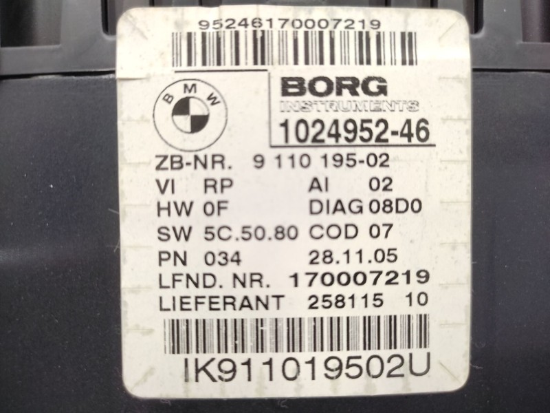 Cuadro Instrumentos 62109283801  - Bmw 1 (e87) 118 D 6