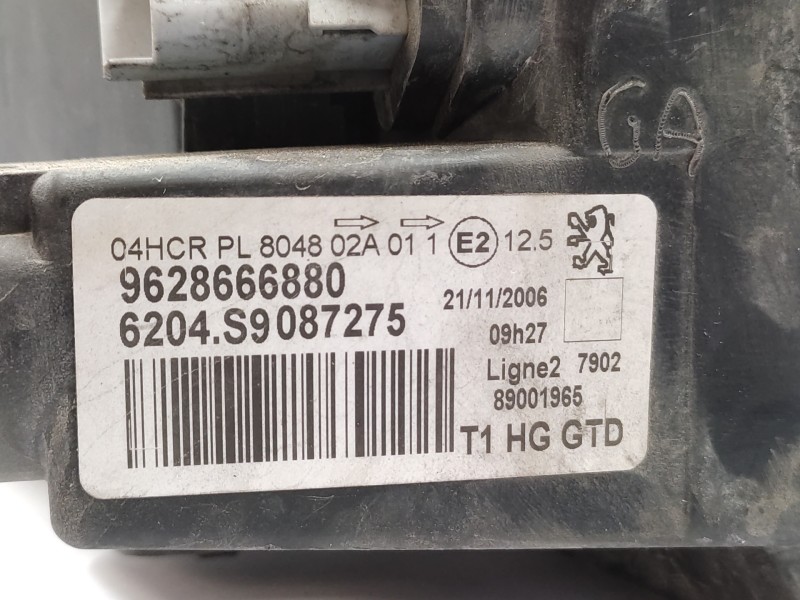 Faro Izquierdo 9628666880 89001965 6204s9 - Peugeot 206 Berlina 1.6 16v Cat 3