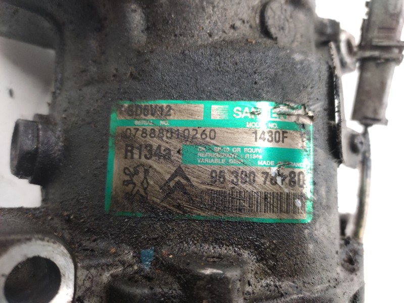 Compresor Aire Acondicionado 9639078180 Sd6v121430f  - Citroën C3 1.1 Audace 2