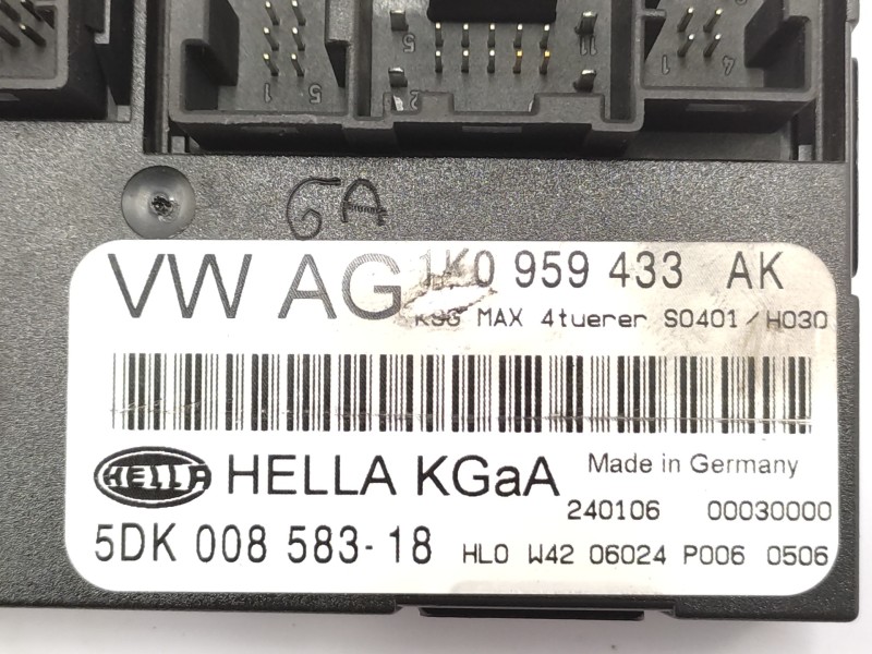 Modulo Electronico 1k0959433ak  - Volkswagen Jetta (1k2) 2.0 Tdi 4