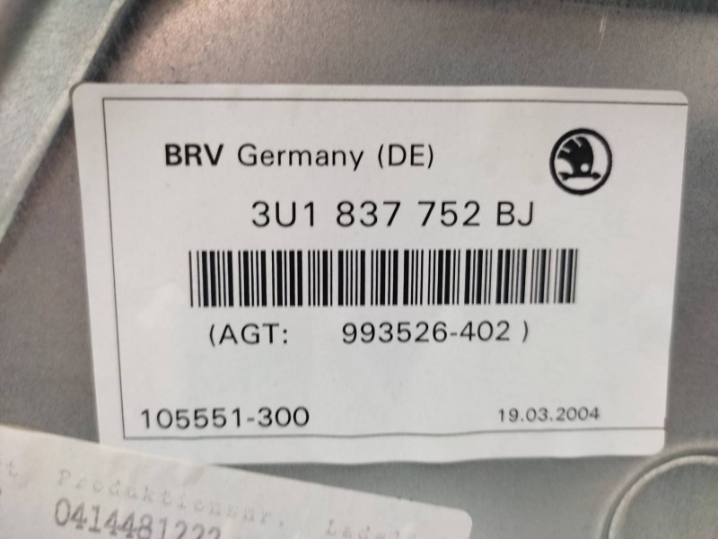 Elevalunas Delantero Derecho 3u1837752bj 3b1837462  - Skoda Superb (3u4) 1.9 Tdi 3