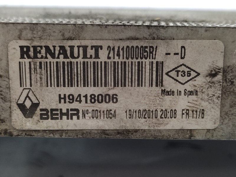 Recambio de radiador agua para renault laguna iii 2.0 dci diesel cat referencia OEM IAM 214100005R  