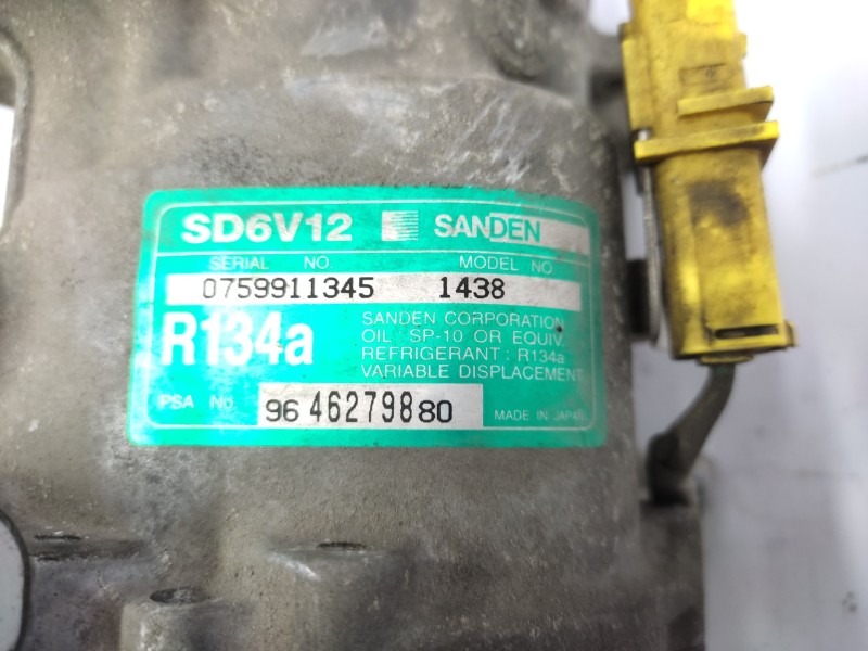 Compresor Aire Acondicionado 9646279880 Sd6v121438 6453lf - Peugeot 307 (s1) Xs 4