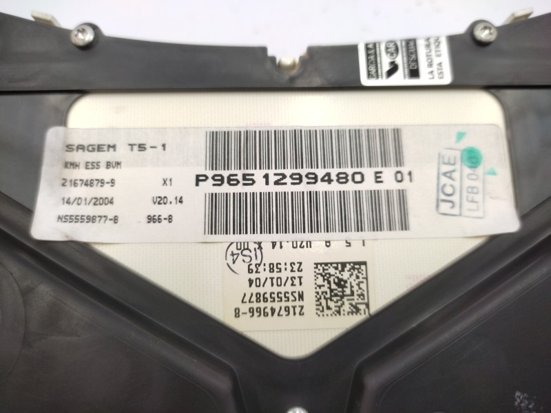 Cuadro Instrumentos 9651299480 216748799 6106j7 - Peugeot 307 (s1) Xs 2