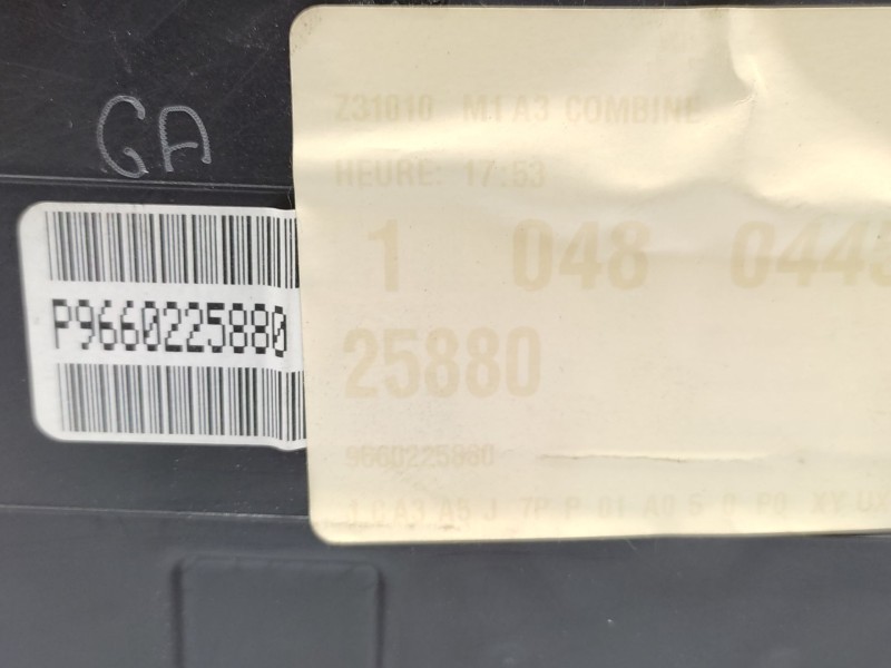 Recambio de cuadro instrumentos para citroën c3 i (fc_, fn_) 1.4 hdi referencia OEM IAM 9660225880 6102WL 