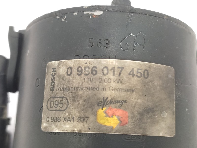 Motor Arranque 085911023k 0986017450  - Volkswagen Polo Berlina (6n1) 1.9 Diesel 6