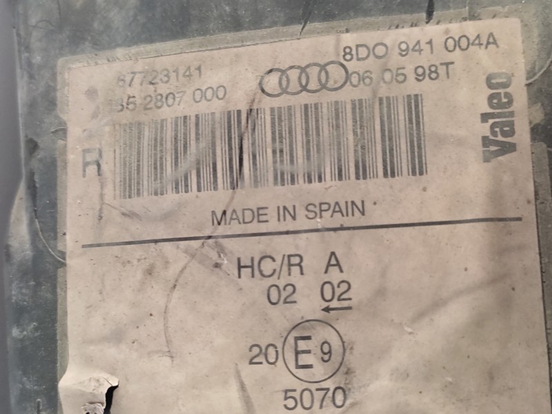 Faro Derecho 8d0941004a 67723141 060598t - Audi A4 Avant (b5) 1.9 Tdi 4