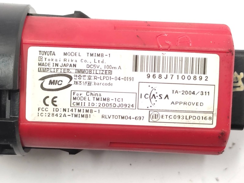 Conmutador De Arranque 8961102010  - Toyota Auris 2.0 D-4d Cat 4