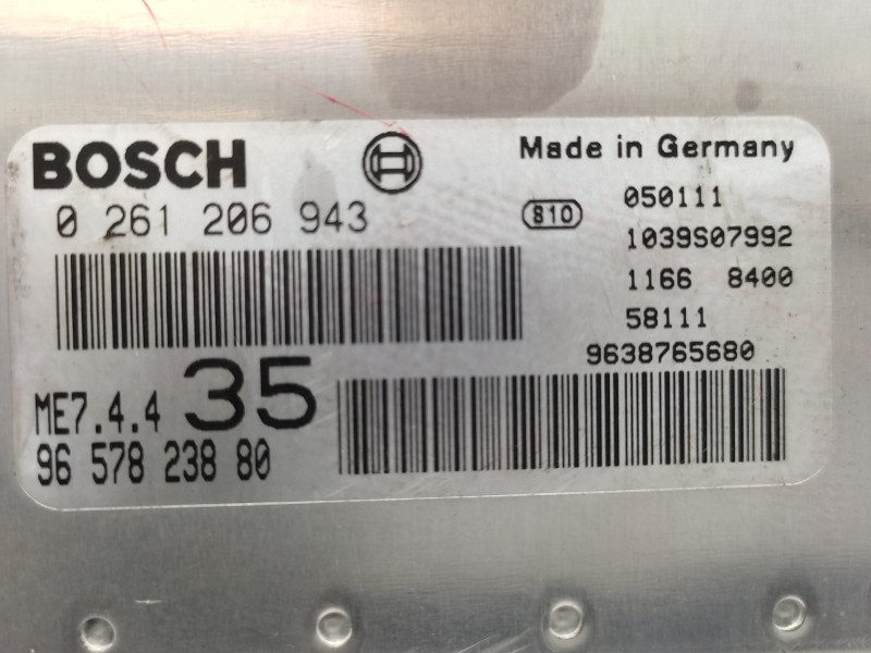 Centralita Motor Uce 9657823880 0261206943 - Peugeot 307 Break / Sw (s1) Sw 3