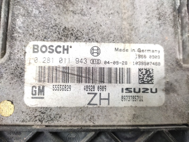 Centralita Motor Uce 55556829 0281011943  - Opel Astra H Berlina Elegance 5