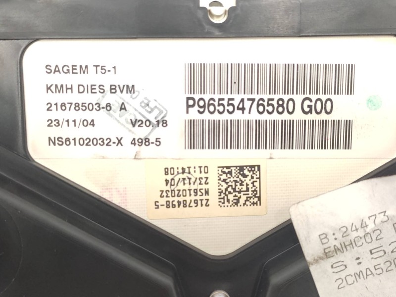 Cuadro Instrumentos 9655476580 6105ks  - Peugeot 307 Break / Sw (s1) Sw 6