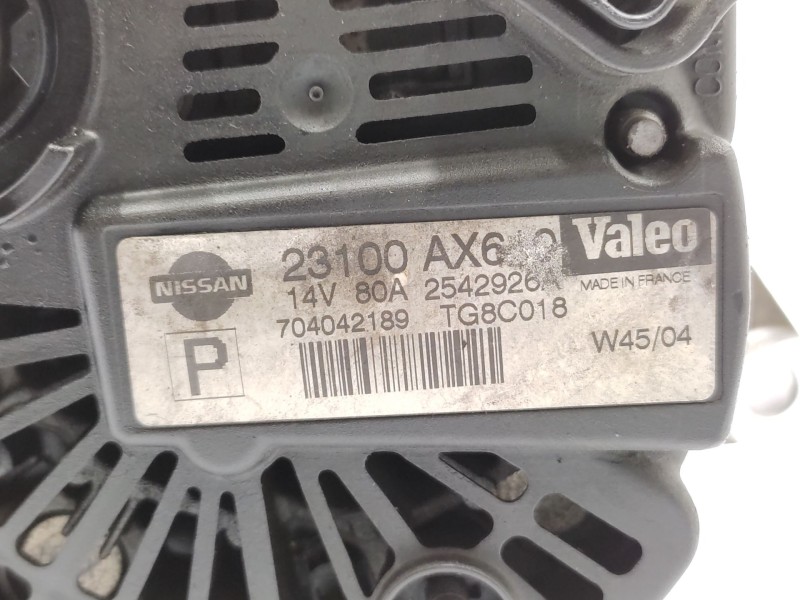 Alternador 23100ax610 Tg8c018 - Nissan Micra Iii (k12) 1.2 Lpg 7