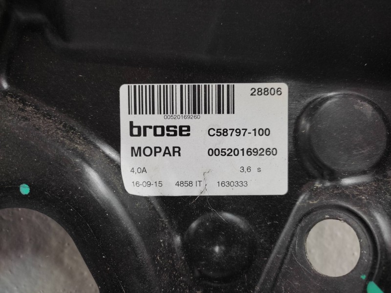Elevalunas Delantero Derecho 52016926  - Fiat 500 X (334) City Cross 3