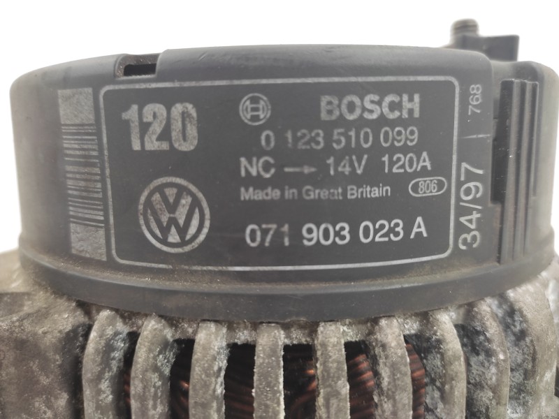Alternador 071903023a 0123510099 Bosch - Volkswagen Golf Iv Berlina (1j1) Highline 4